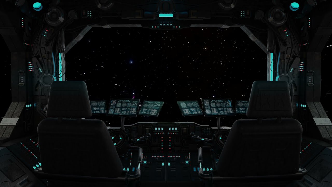 White Noise in a Spaceship Ambience ASMR for Sleeping