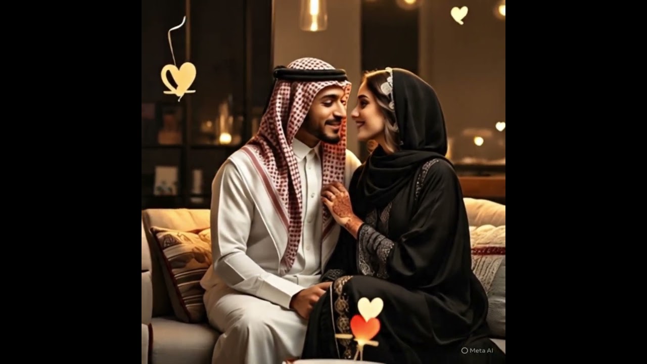 Eternal Love ❤️ |Muslim Couple Romance with Arabic Vibes 🌙✨ #Shorts #love #romantic #short #art #ai