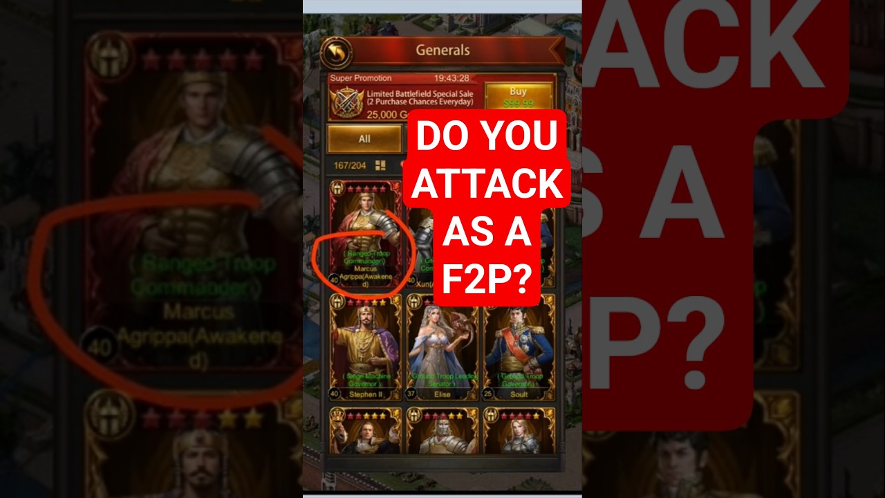 Is it possible to attack on Evony as a F2P? #fyp #evony #gaming