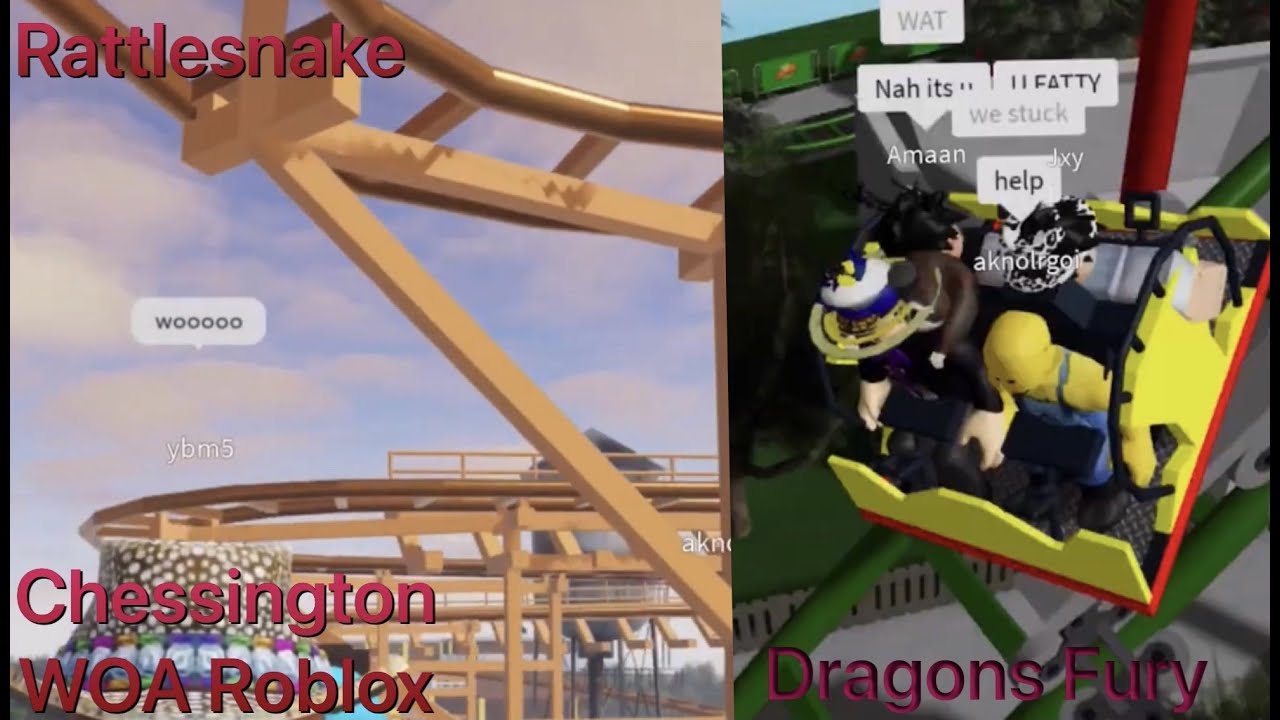 Roblox Chessington WOA | Rattlesnake & Dragons Fury POV 🔥🐍