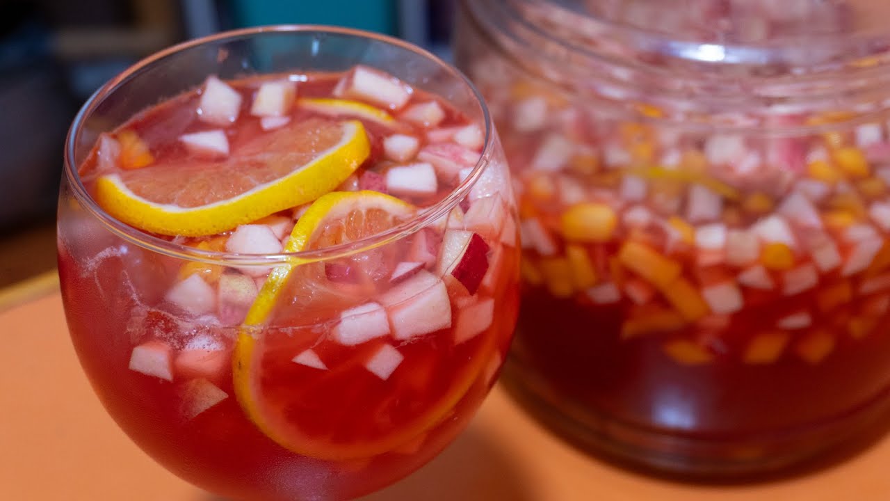 ✔️Riquísimo sangría con frutas para reuniones  y fiestas 🍷 -  Sangría #cocina #recetas