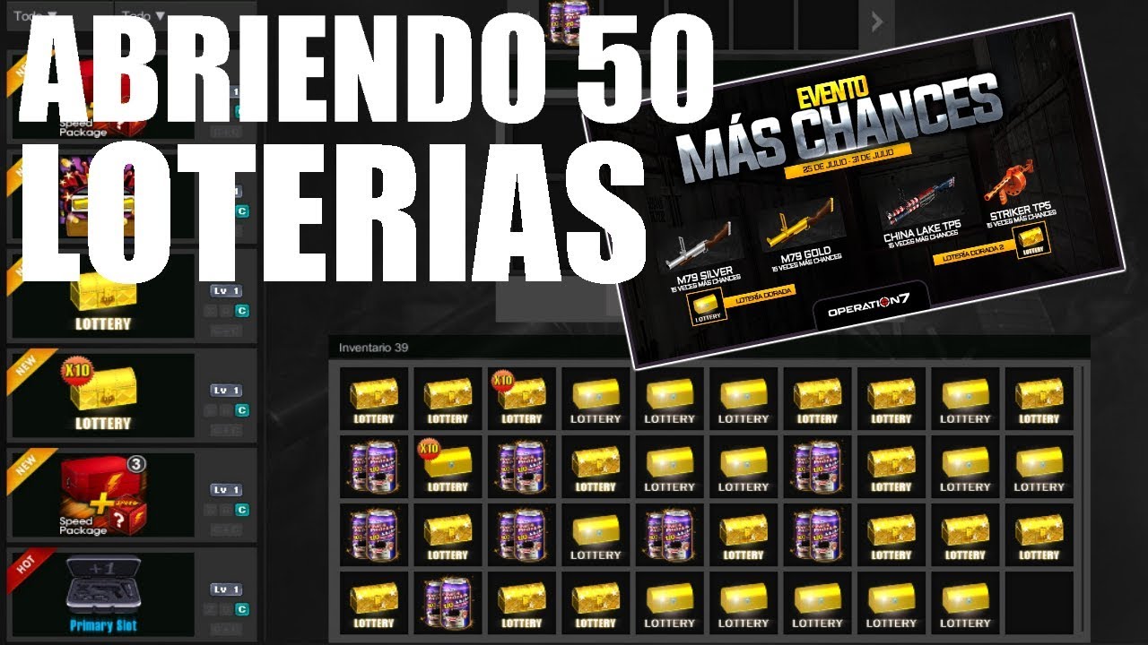 ABRIENDO 50 LOTERIAS [ Mira que lanzador pro me salio ] | Operation 7 LATINO