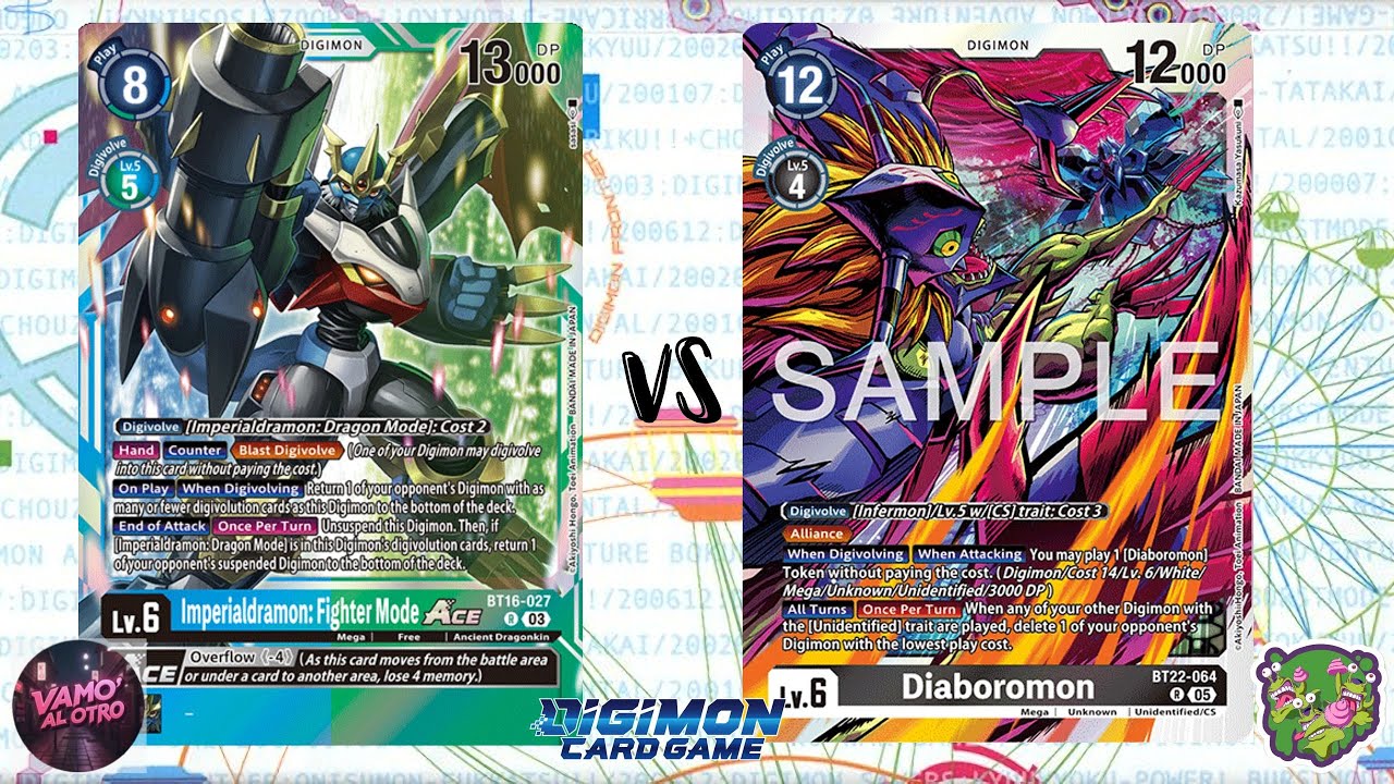 DIGIMON TCG: Local match Imperialdramon (Blue/Green) vs Diaboromon (Black) | OOPS!