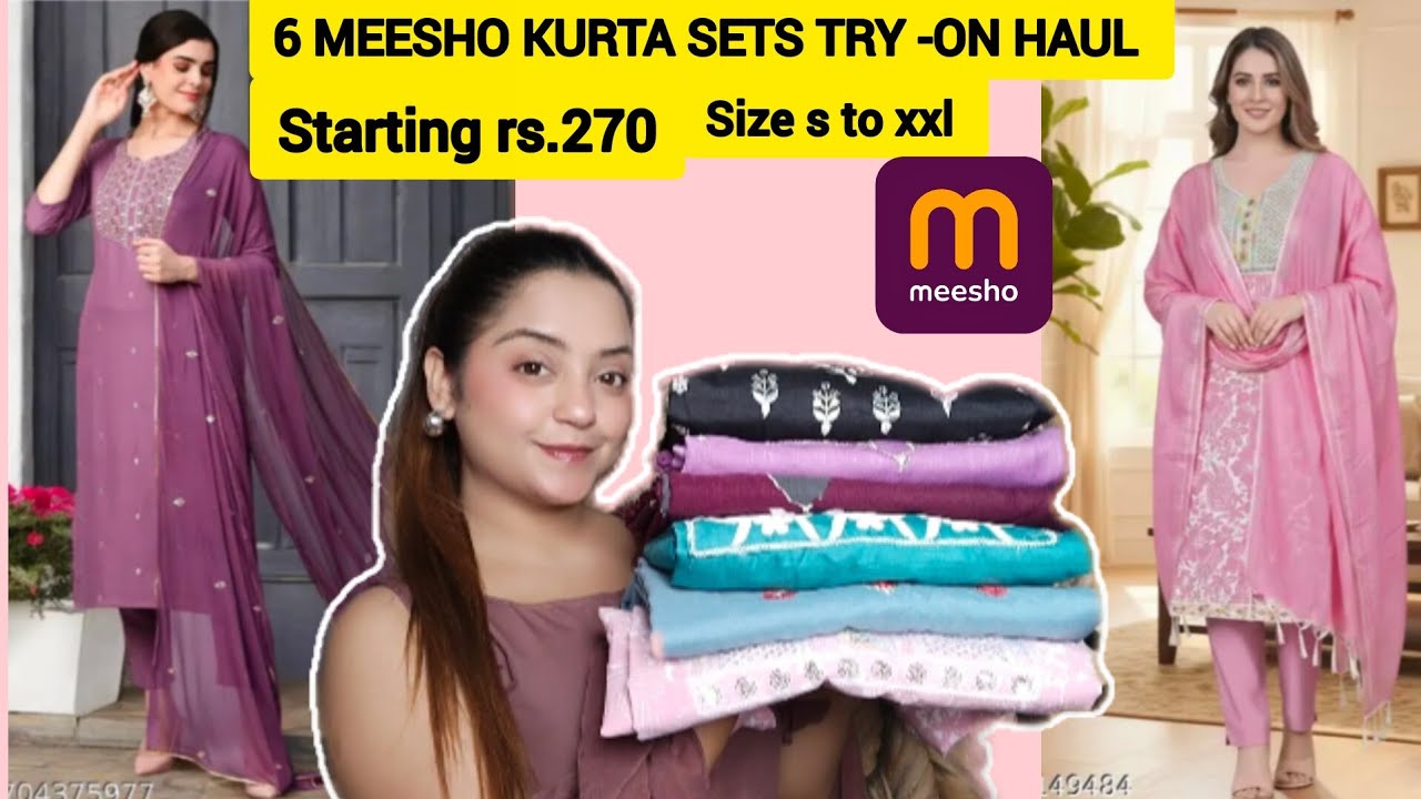 Meesho Kurta sets haul starting rs.270/Daily wear, Party wear, Office wear #meesho #messhohaul #wmk 