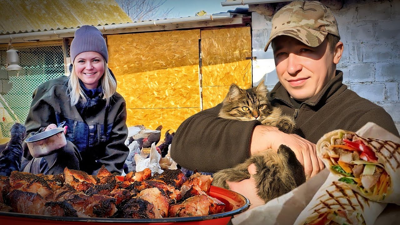 НАСТОЯЩАЯ ЖИЗНЬ В ДЕРЕВНЕ МОЛОДОЙ СЕМЬИ: концерт дочки, кулинарный выходной с серной шашкой.