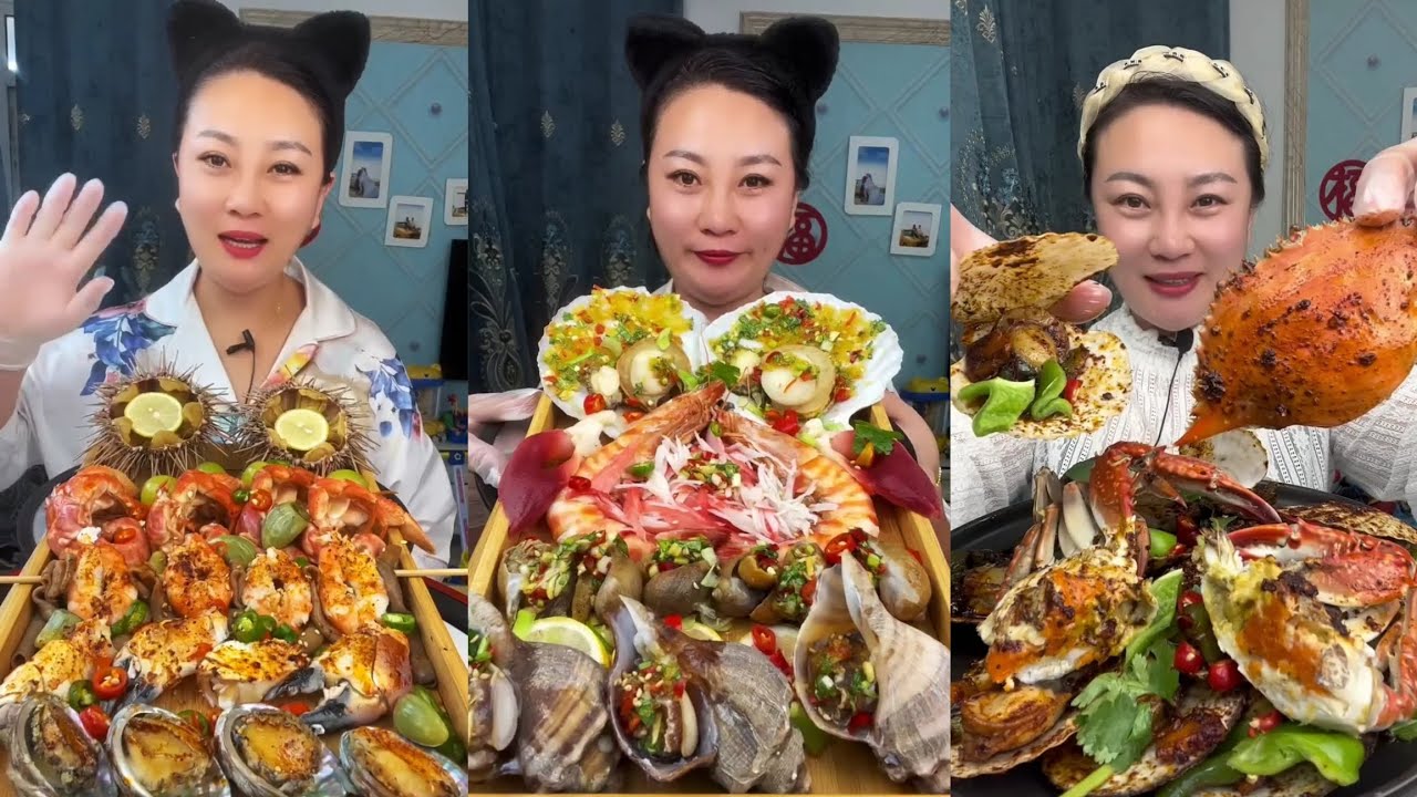 Yummy #362 Seafood 🦐, 🦪, 🐙🤤 🦐🦐. Shrimp  🦐 🦐 Oyster 🦪🦪 ...#mukbang #seafood #eatingshow 