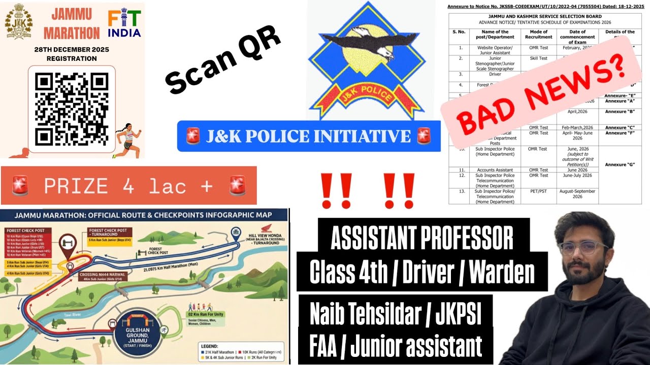 Bad News? or Good ?| Marathon | Naib Tehsildar | Assistant Professor| Class 4th |JKSSB Exam Calendar