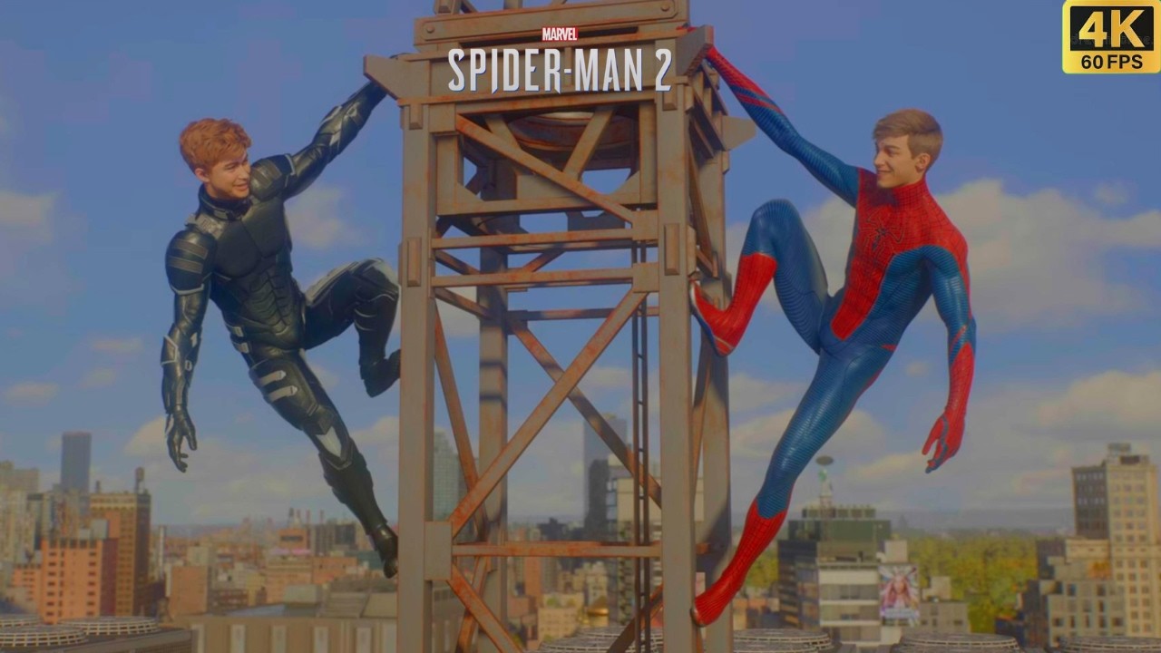 Spider Man & Harry Rescue Tombstone from Hunters 🔥| Spider Man 2 4K 60FPS