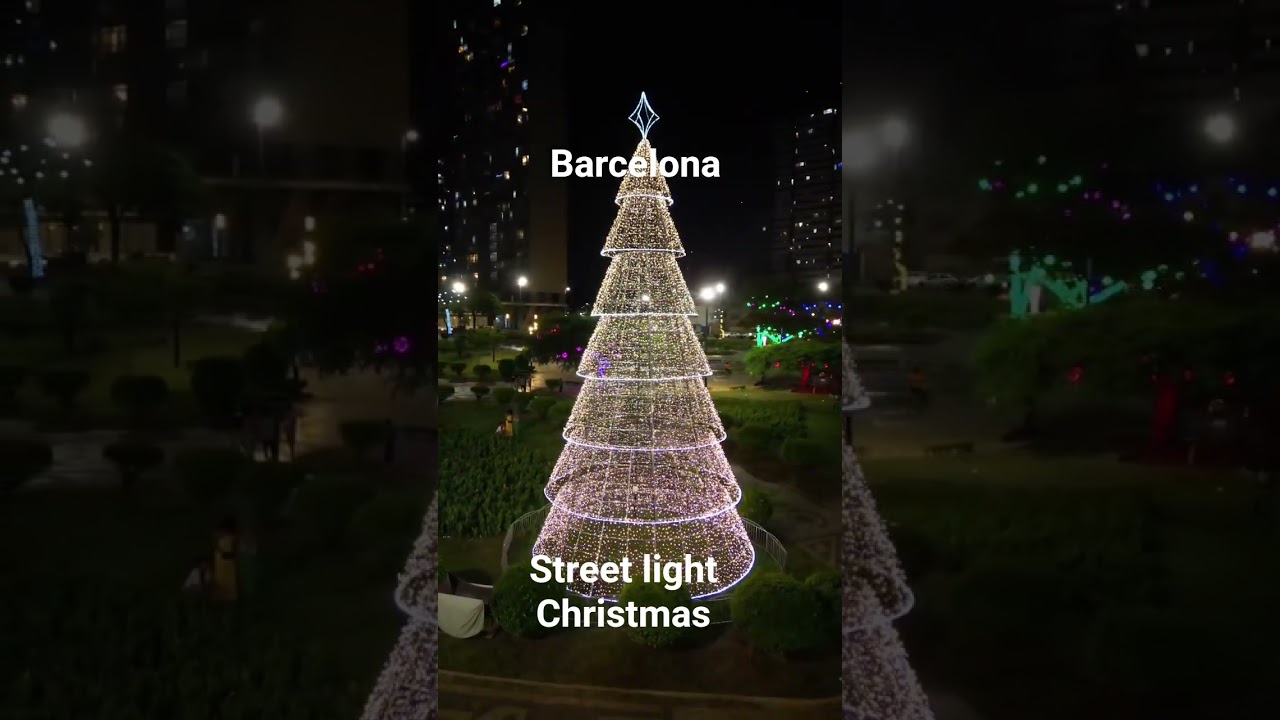 Street light Christmas, Barcelona.         New side Barcelona. Subscribe