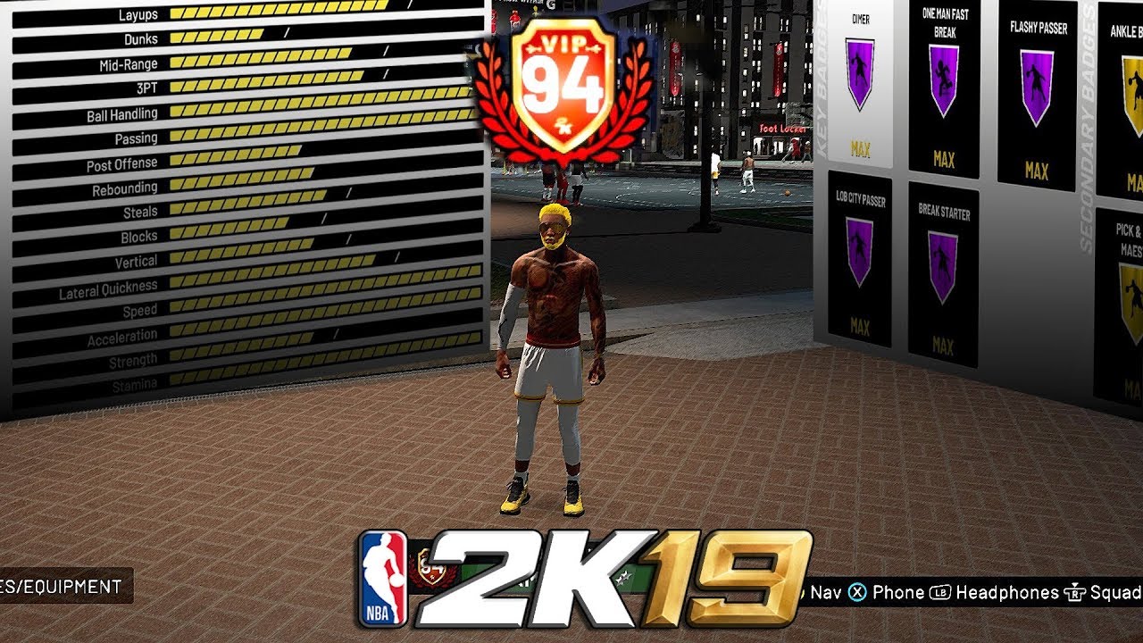 94 overall PURE POINT FORWARD ATTRIBUTE AND BADGE UPDATE - NBA 2K19