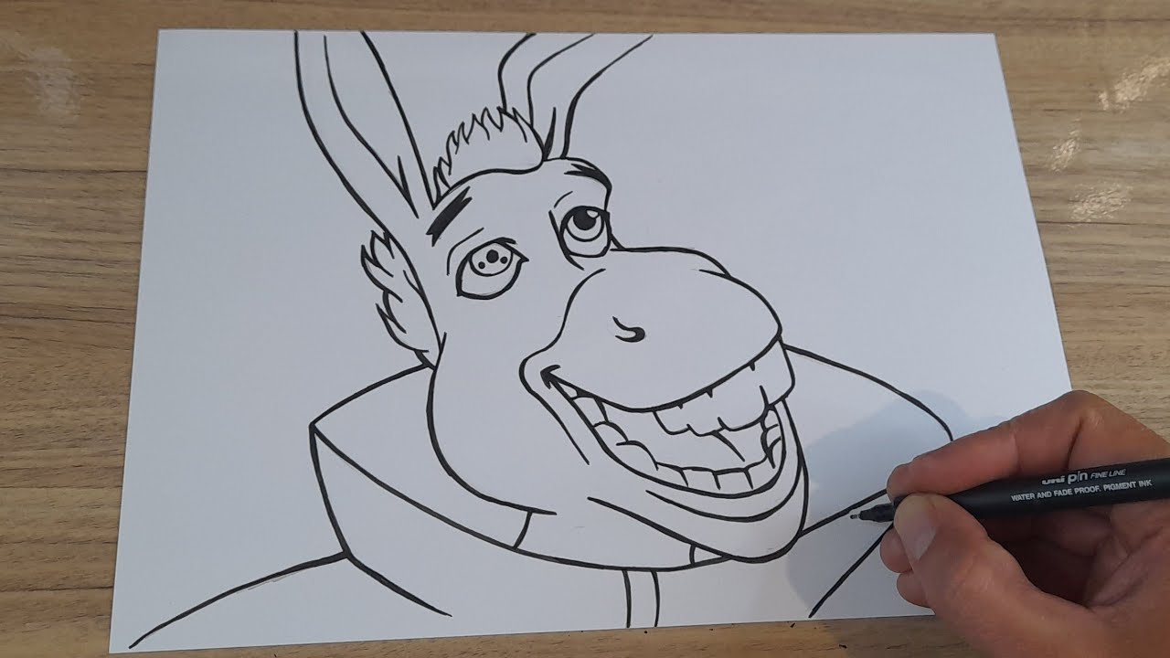 COMO DESENHAR O BURRO DO SHREK DA AKATSUKI PASSO A PASSO