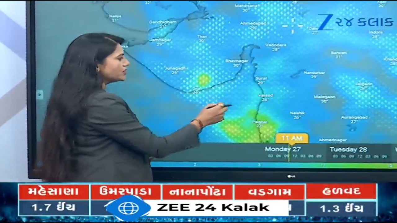 WINDY LIVE: Heavy rainfall, gusty winds predicted in THESE parts of Gujarat today | Weather Forecast