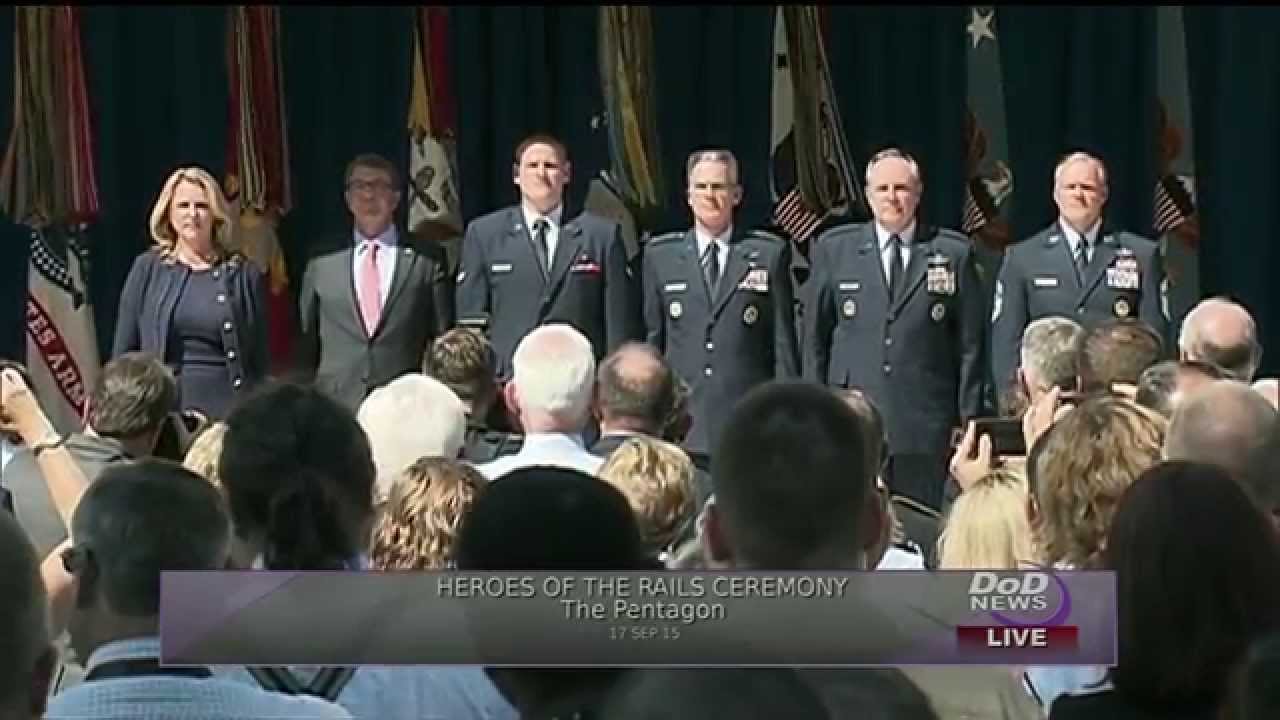 Pentagon Ceremony honoring heroes of the rails