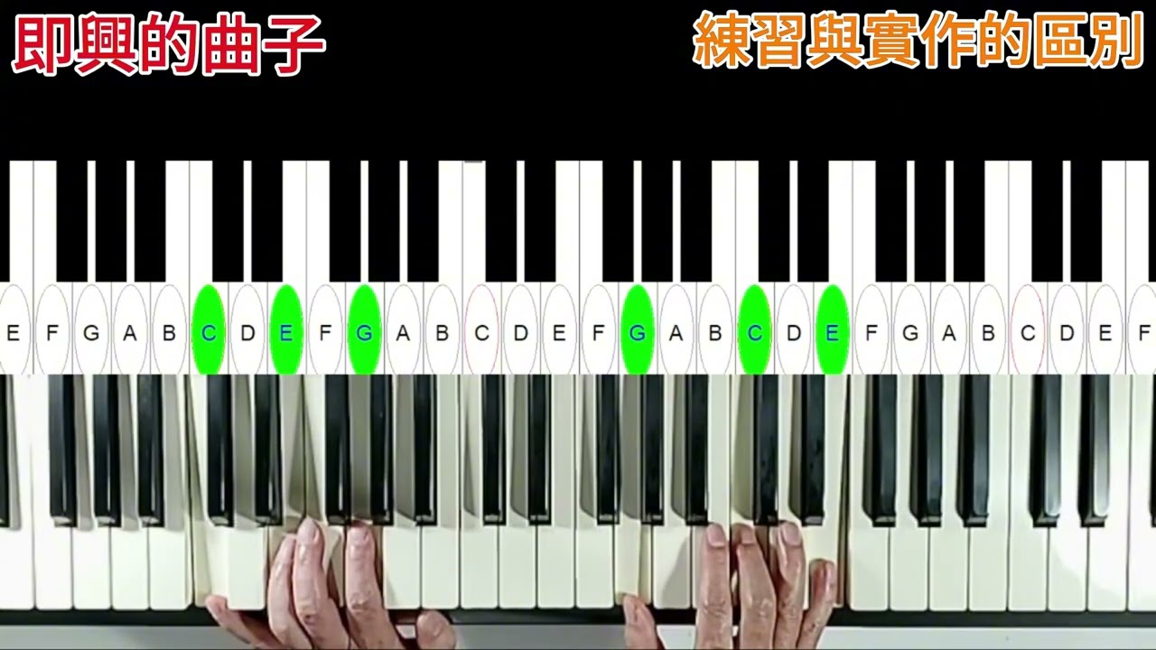 即興的曲子。 練習與實作的區別。