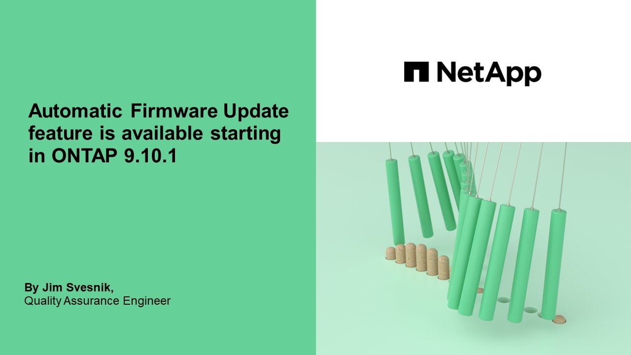 Automatic Firmware Update feature is available starting in ONTAP 9.10.1