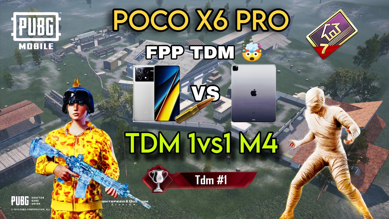 POCO X6 PRO 5G 😱 120 FPS丨GAME PLAY TDM M4 1vs1 🔥 FPP 🤯 丨New UPDATE 3.9 💥
