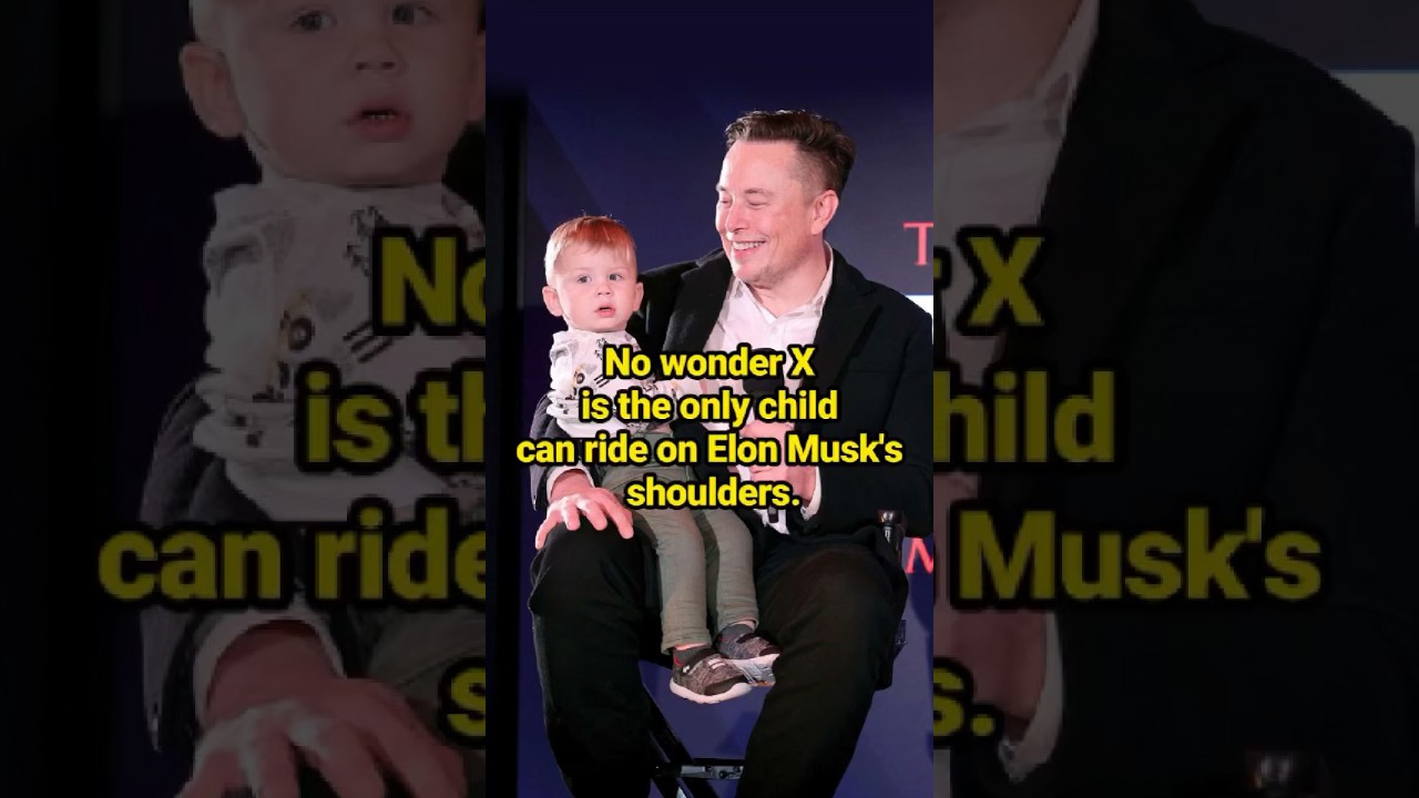 No wonder X is the only child can ride on Elon Musk's shoulders. &nbsp;#celebrity&nbsp;#ElonMusk