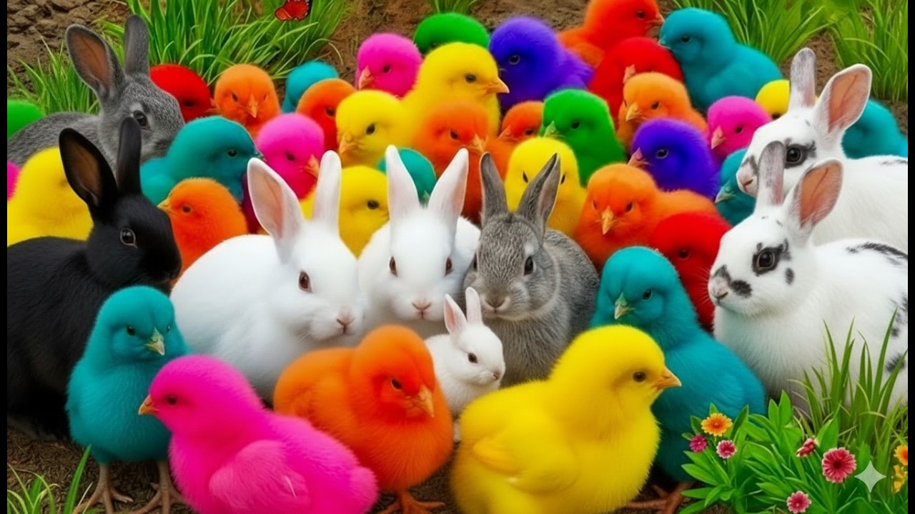 Tangkap Ayam Lucu, ayam warna warni, ayam rainbow, kelinci lucu, bebek lucu, ikan koi, Hewan Lucu