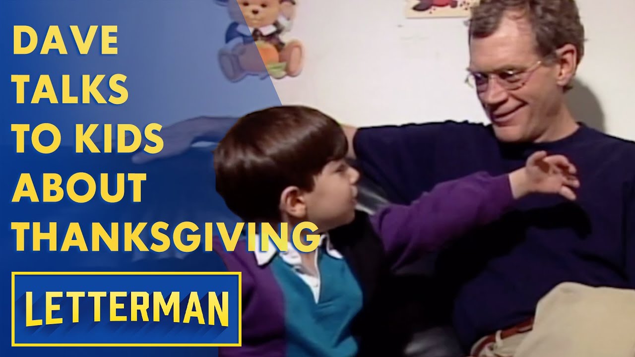 Dave Talks To Kids About Thanksgiving | Letterman