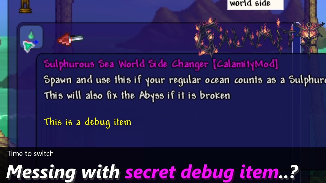 Terraria Calamity mod has a secret, unobtainable item in ─ Changing and Messing with Abyss..?