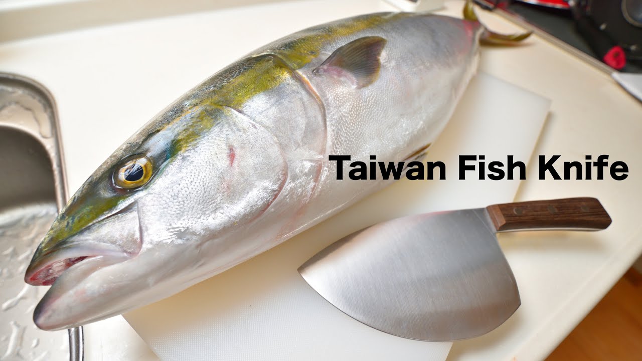 【現地の魚屋が使う包丁】台湾の魚捌き包丁で80cmの巨大ブリを捌く  filleting fish by taiwan fish knife