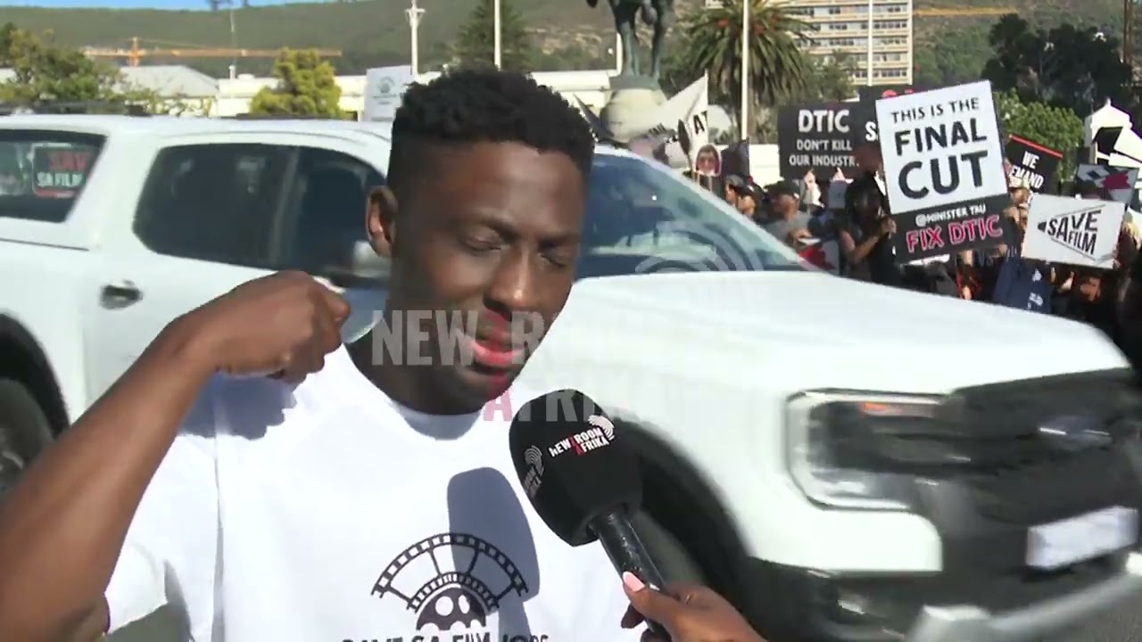 Film and TV industry players protest outside Parliament