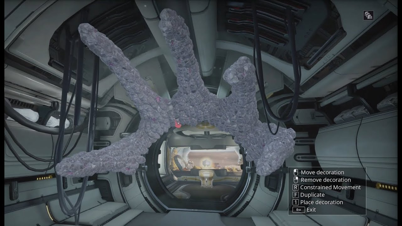 Custom Warframe Orbiter Decoration - Giant Argon Hand