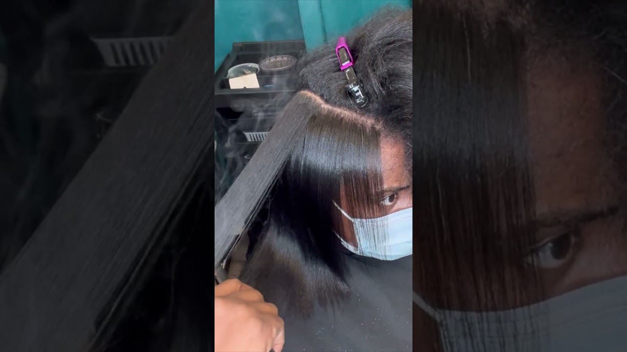 How to get a smooth press at home | How to silk press your hair