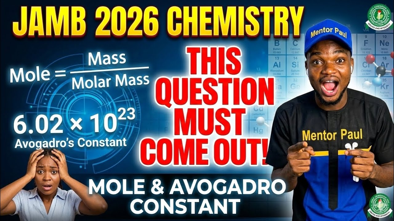 JAMB 2026 Chemistry – Solve This Mole Question Before Entering the Exam!