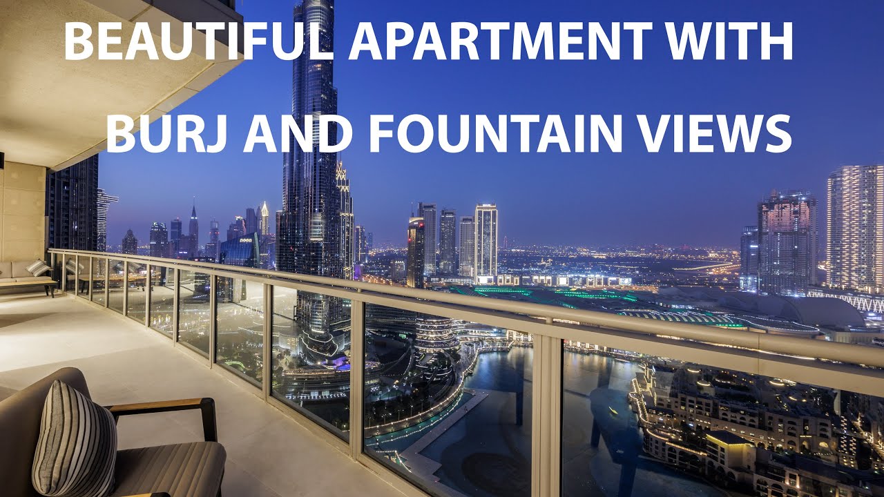 Beautiful Apartment With Full Fountain and Burj Khalifa Views