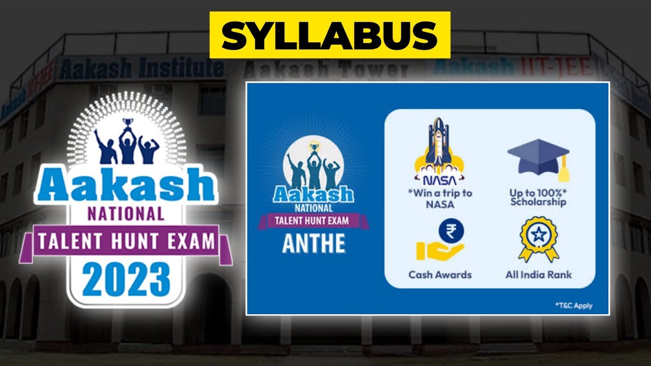 anthe syllabus 2023 || Classes 7,8,9,10,11,12 || Aakash National talent hunt exam || Syllabus 2023