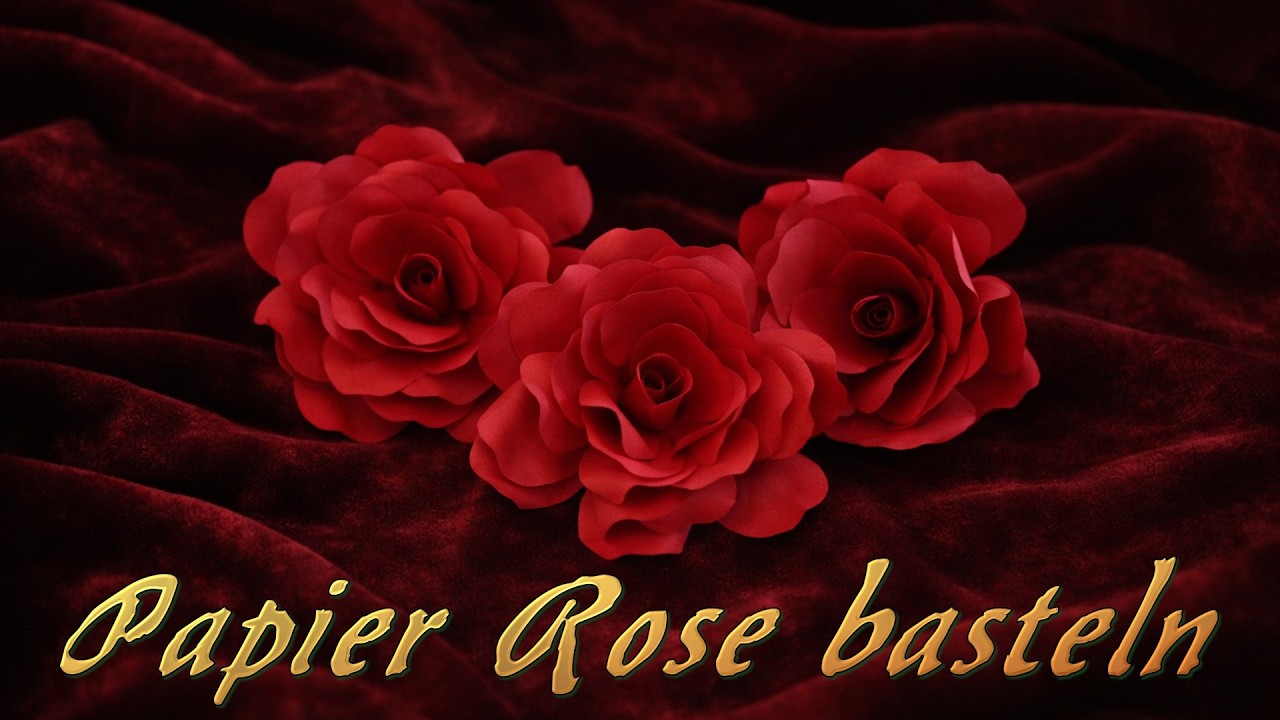 Rose aus Papier basteln ~ einfach