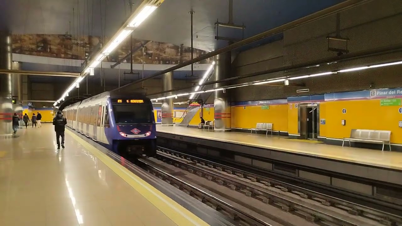 Metro de Madrid: 9000 saliendo de Pinar del Rey L8