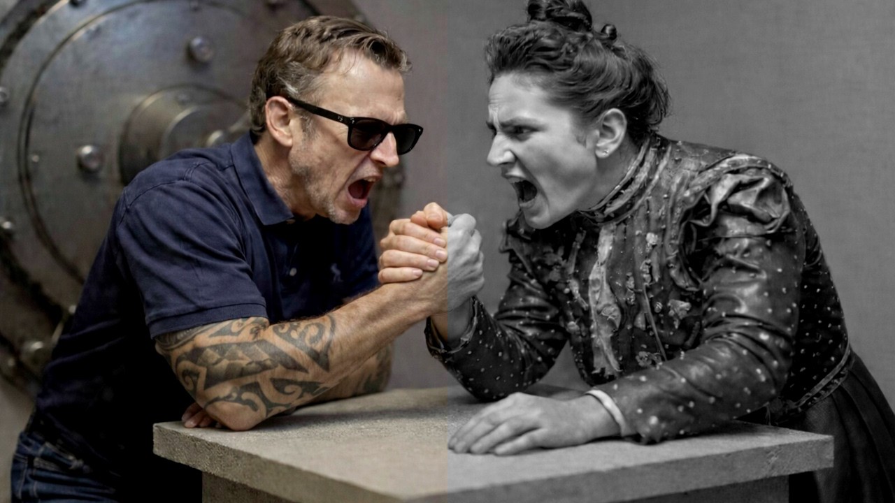 Bras de fer: Christophe Rocancourt / Thérèse Humbert