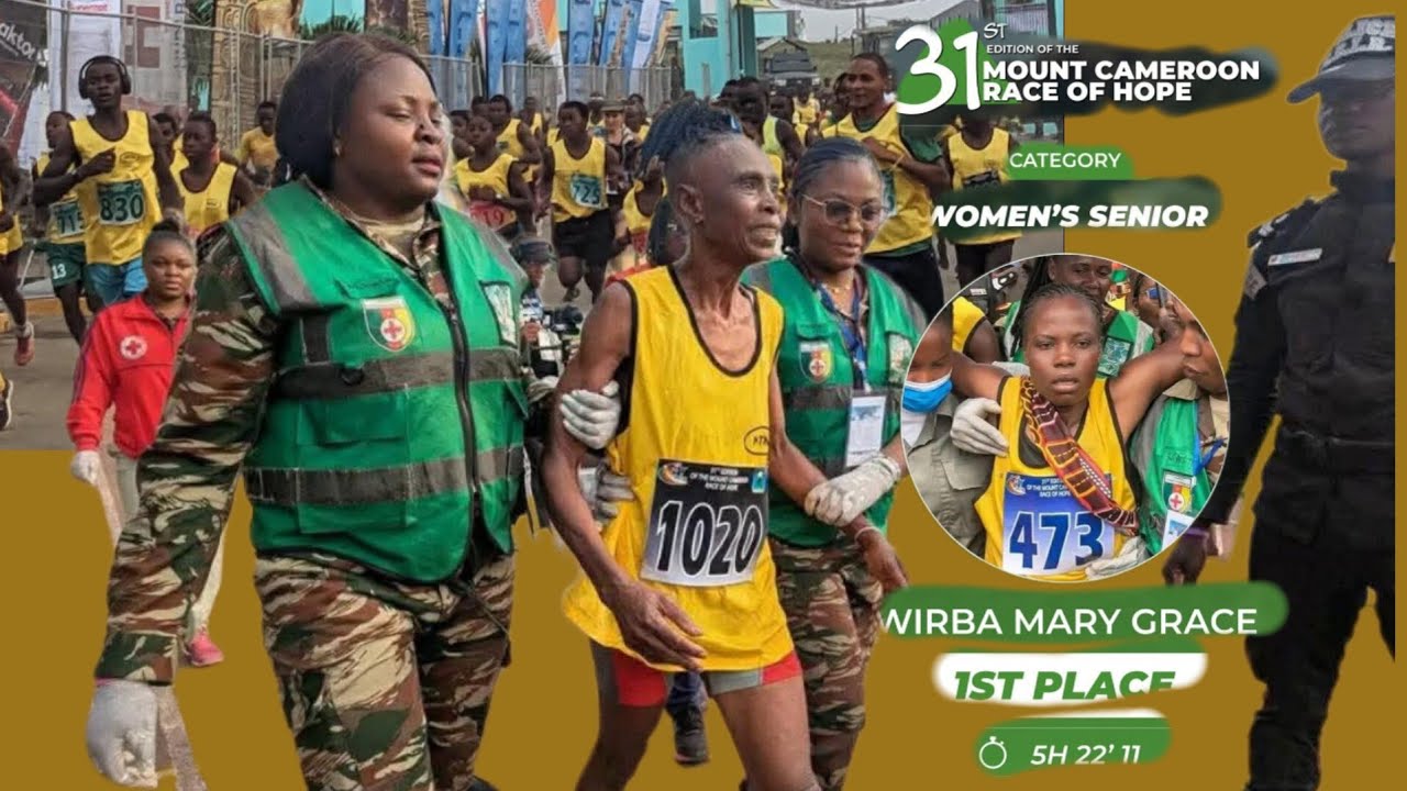 Mount Cameroon Race of Hope : Arrival of first female Wirba Mary Grace