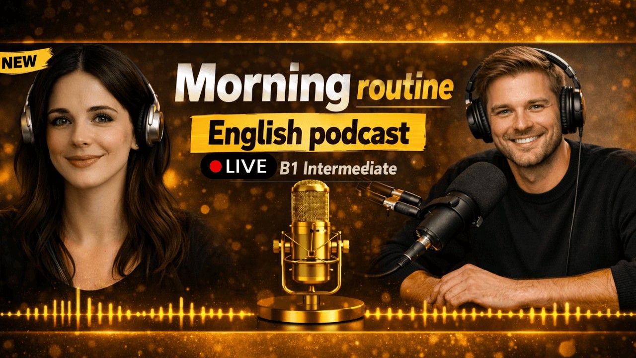 Morning Routine English Podcast | Speak Naturally Every Day (B1 Intermediate Listening & Speaking)