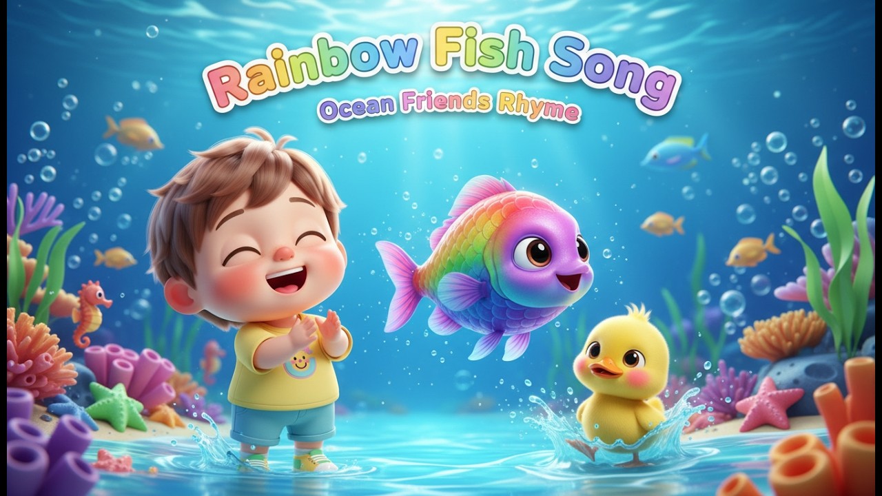 Rainbow Fish Song — Ocean Friends Rhyme, Nursery Rhyme, Toddler Learning, Ocean Fun, and Play