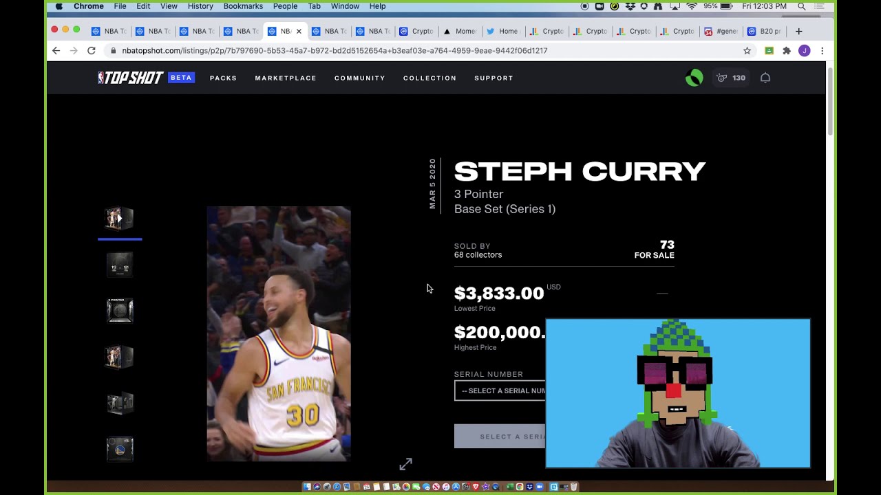 NBA TOP SHOT Tracking moments LBJS1, Curry, Durant, Herro, Williamson CryptoNovo311 Video 53