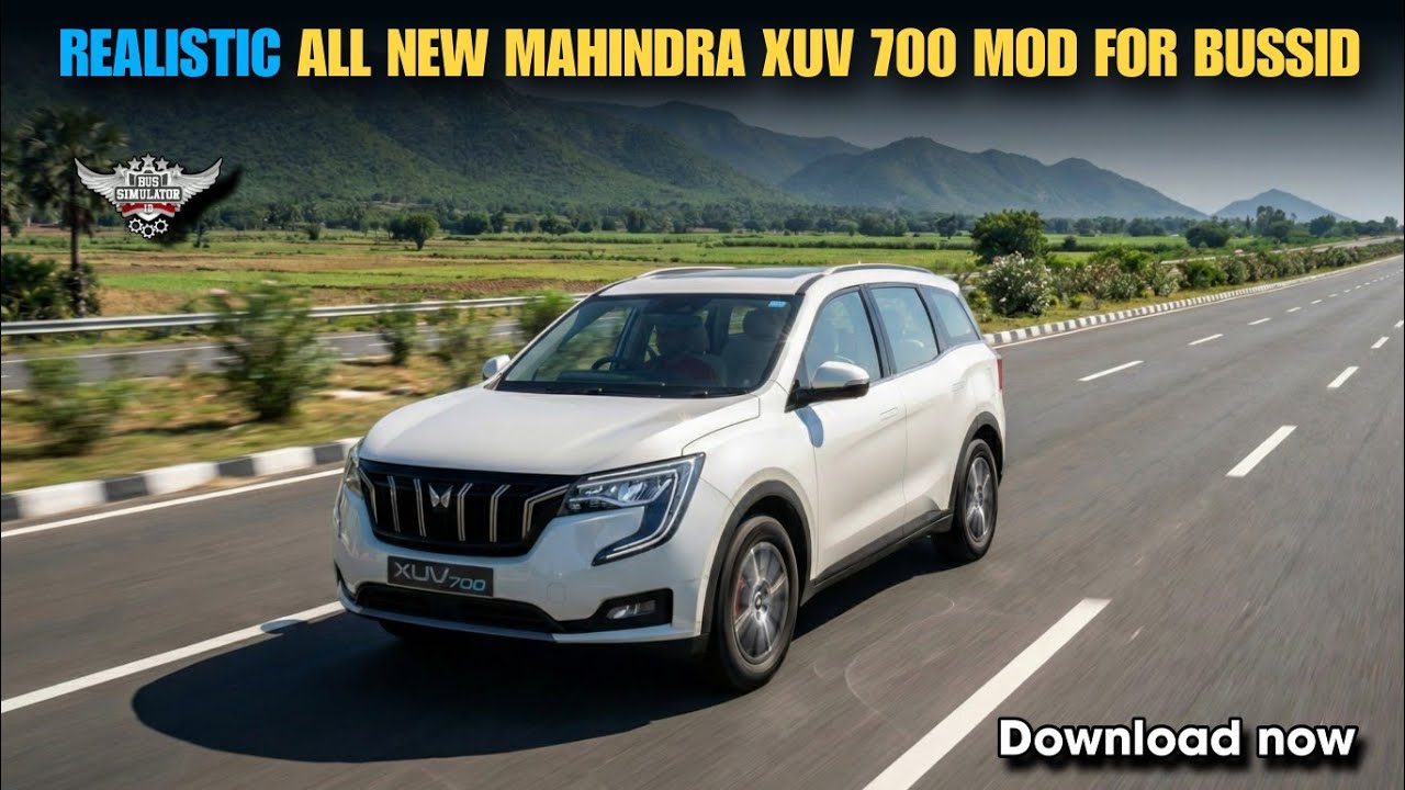 Download Realistic Mahindra XUV 700 Mod for Bus simulator Indonesia.