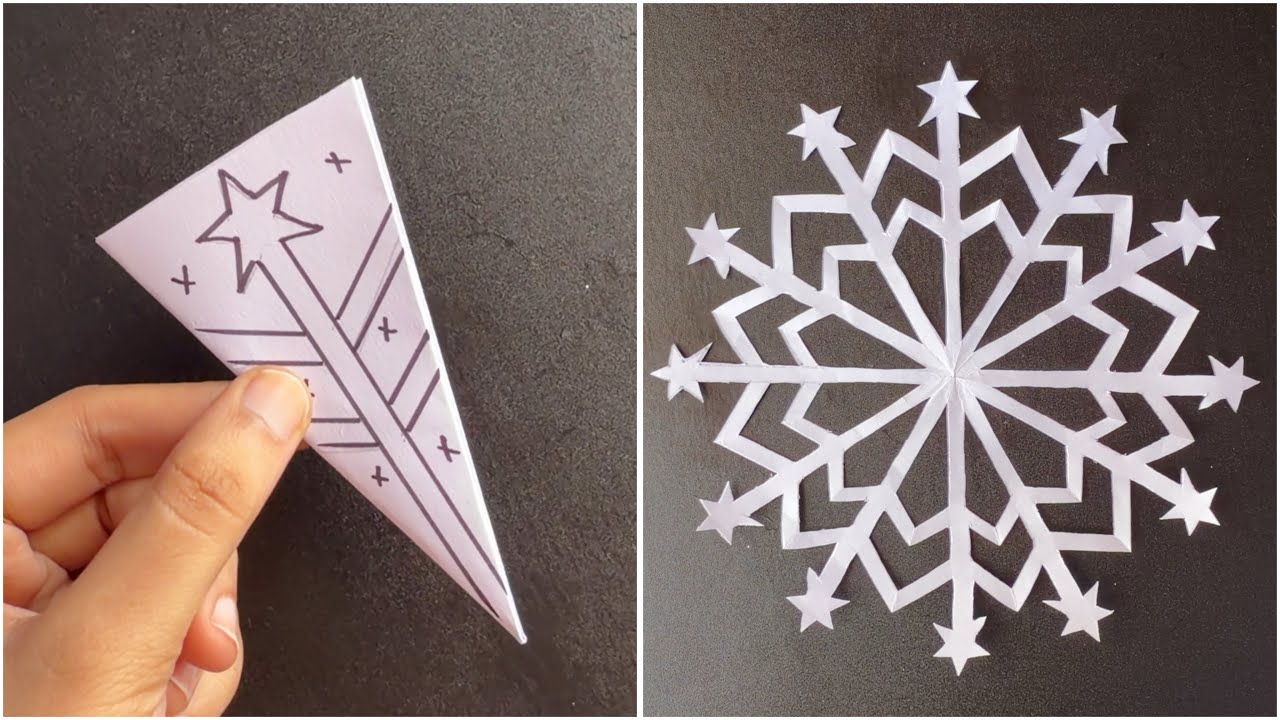 how to make easy and beautiful snowflakes / Christmas paper snowflakes #diy #snowflakes #craft 