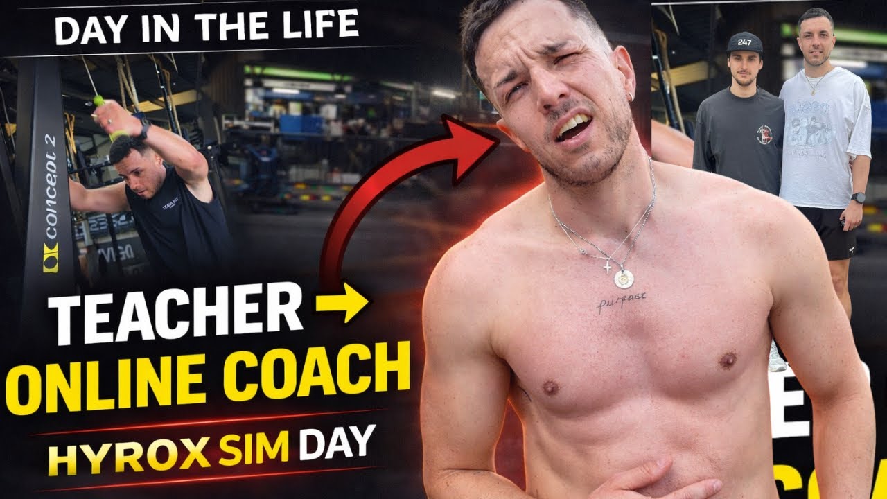 DAY IN THE LIFE OF A TEACHER TURN ONLINE FITNESS COACH - HYROX SIM! SUB 1 HOUR INCOMING!!