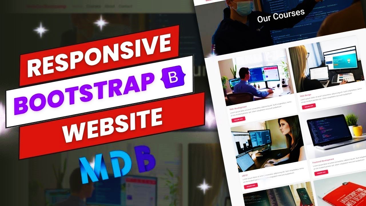 How to Make a Bootcamp Website with HTML, CSS & MDB | PART 2
