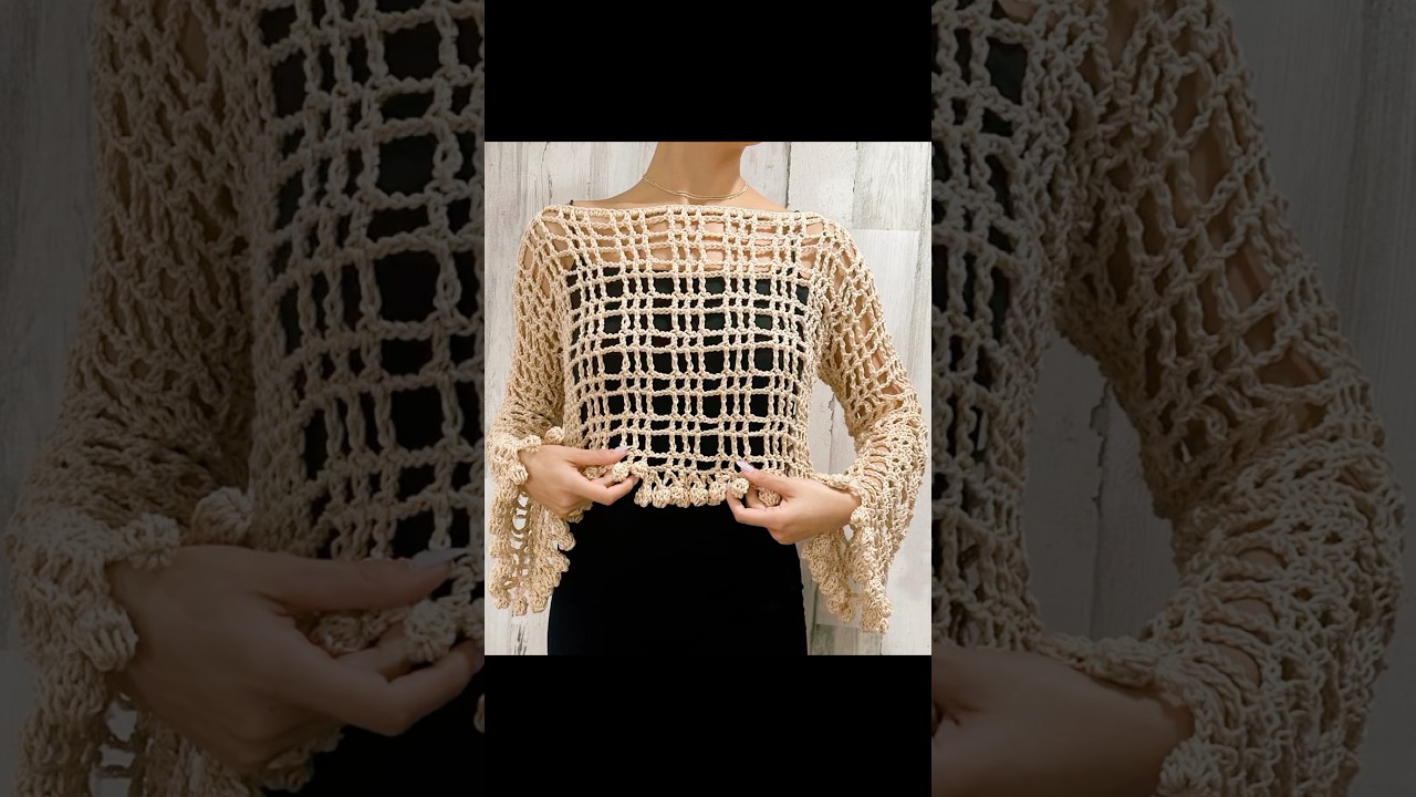 🌾TUTORIAL - TOP CALADO A CROCHET ⭐️ - #crochet #fashion #handmade #tutorial #moda