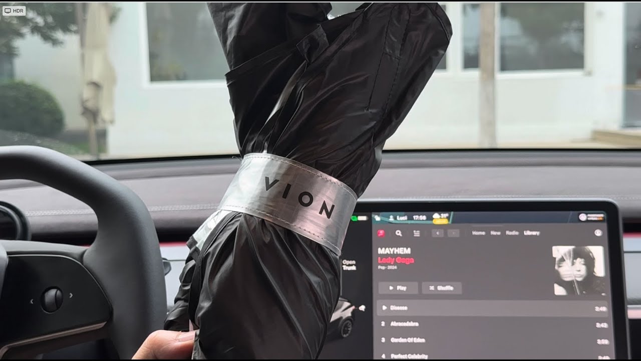 VION Model Y/3 Windshield Sunshade Installation
