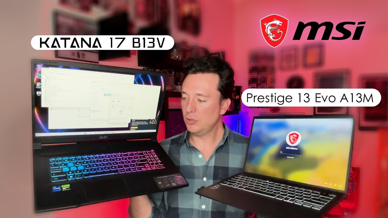 Laptops MSi para Gamers y para Trabajo: Prestige 13 y Katana 17