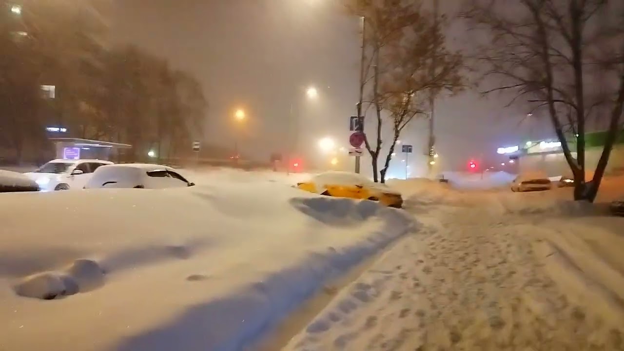 Снегопад в Москве. Бирюлёво западное
