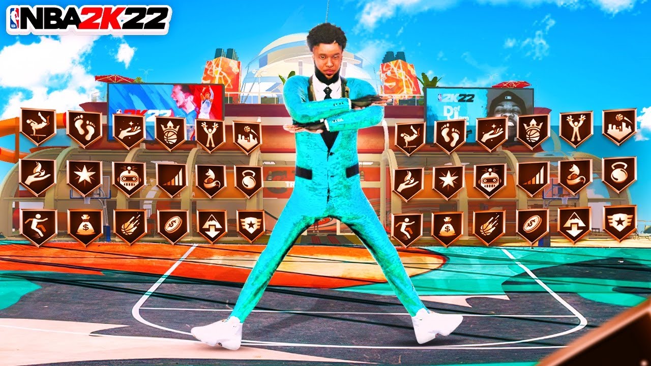 I used ALL BRONZE BADGES on NBA 2K22 (115 BADGES) + UNLIMITED GREENS!