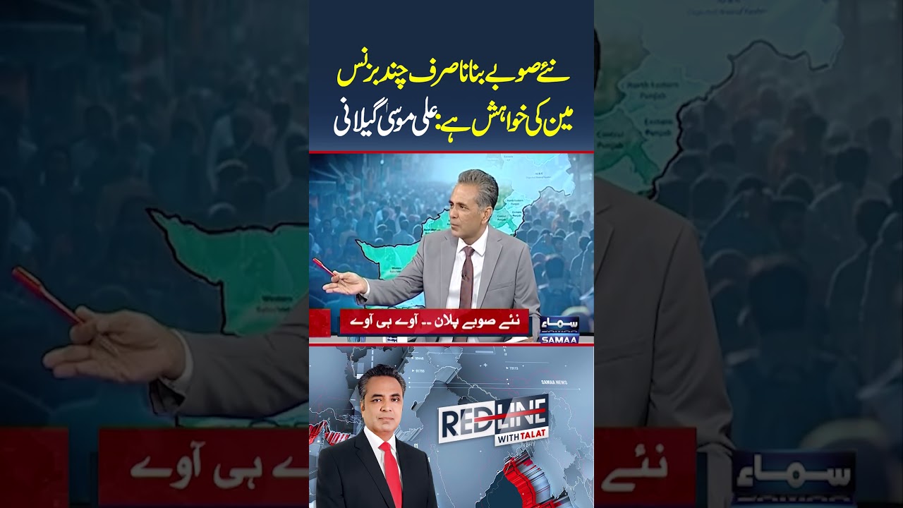 Ali Musa Gilani Says New Provinces Are Only a Few Businessmen's Wish | Redline