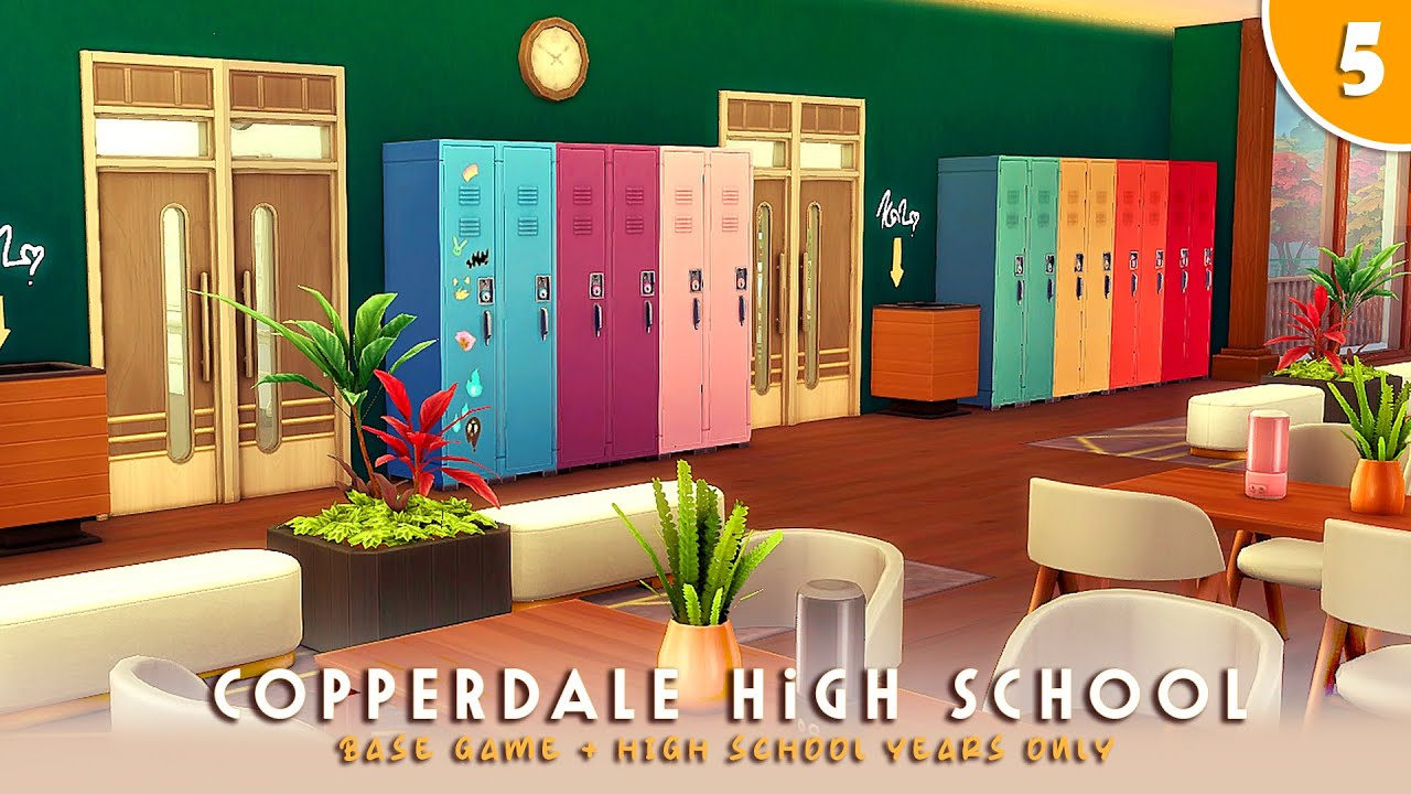 📚 Copperdale High School 📚 l Part 5: Classrooms | BG + HSY ONLY | The Sims 4 Speed Build | No CC