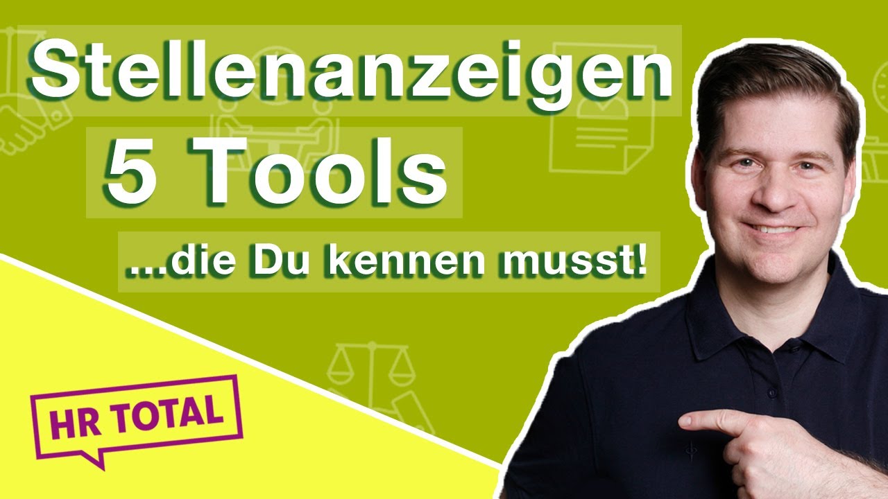 5 kostenfreie Recruiting-Tools für erfolgreiche Stellenanzeigen 👍 | HR Total Tipps & Tricks